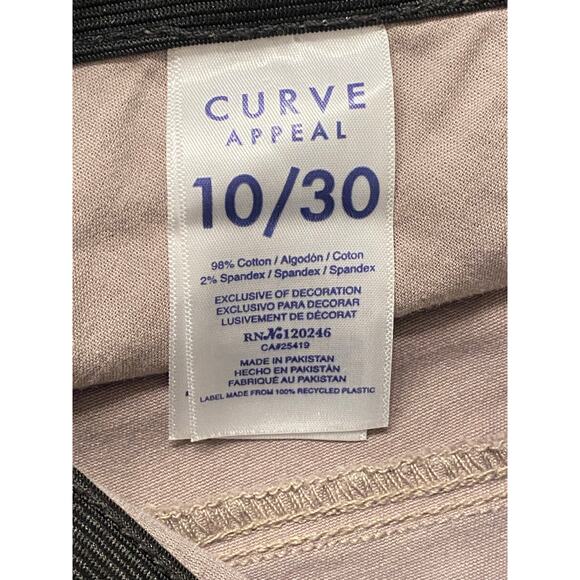 Curve Appeal 10/30 Gray Slim Tapered Jeans Stretch Denim Mid Rise Neutral Basic - Picture 6 of 12